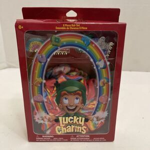 Lucky Charms Cereal 6 Piece Hair Set 2 Scrunchies And 4 Hair Clips Gift Set